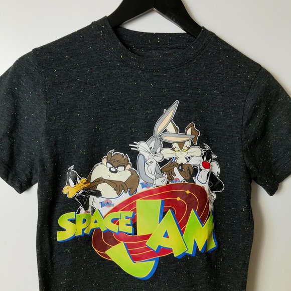 Space Jam Movie Tee T Shirt Film Cartoon Characters Graphic Short Sleeve Cotton - Picture 8 of 10